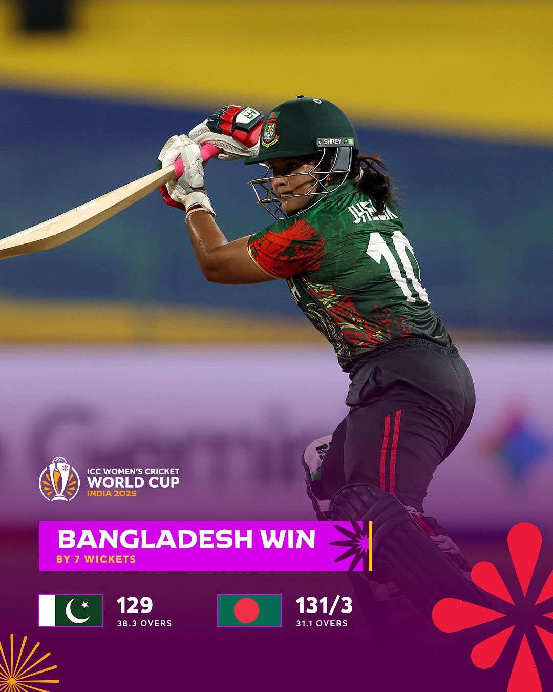 Pakistan vs Bangladesh ODI WC 2025 2